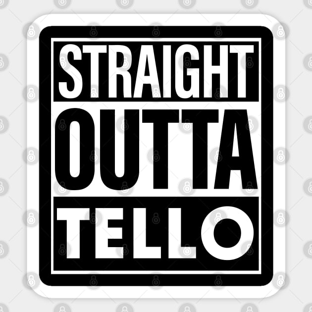 Tello sticker top